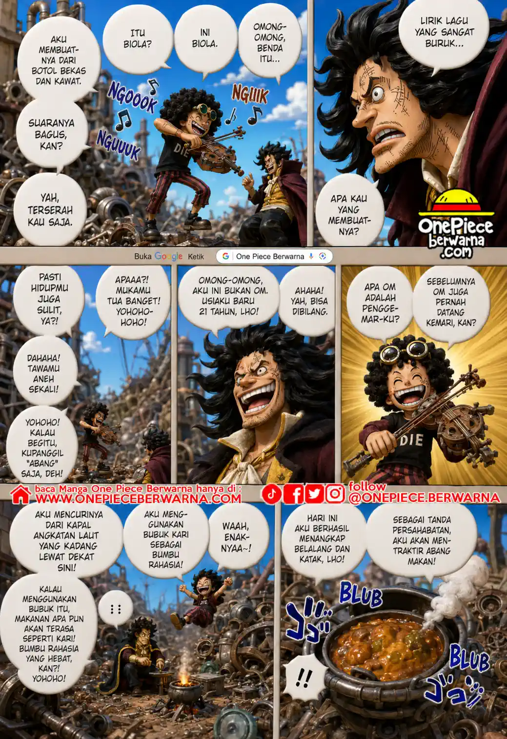 One Piece berwarna 1184 1185 1186 bahasa indonesia